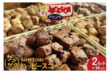 ザクザク！ 「ハッピースコーン」14コ入り×2セット [JACKSONスコーンズ 高知県 津野町 26ab0006] お菓子 スコーン お茶菓子 洋菓子 クルミ チョコチップ スイーツ 冷蔵