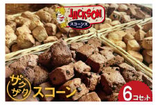 ザクザク！ スコーン 6種類 各1個 [JACKSONスコーンズ 高知県 津野町 26ab0005] お菓子 おやつ 個包装 お茶菓子 洋菓子 スイーツ 冷蔵