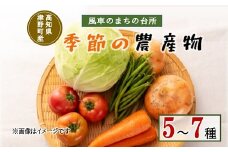 「風車のまちの台所」 季節の農産物 5～7種類 [有限会社津野町ふるさとセンター 高知県 津野町 26ar0007] 野菜 季節 お野菜 旬 国産 国産野菜 冷蔵