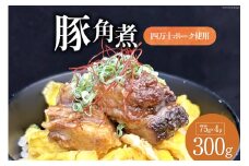 満天の星特製 角煮 (四万十ポーク使用)75g×4袋 [株式会社満天の星 高知県 津野町 26ac0002] 豚 四万十ポーク ご当地 とろとろ 丼 電子レンジ 個包装 冷凍