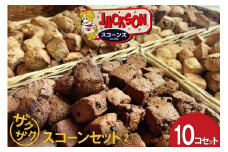 ザクザク スコーン オススメ10コセット(2) (あんチョコ パルメザンチーズ クルミチョコ マカダミアナッツとホワイトチョコ ダブルチョコ)各2個 計10個[JACKSONスコーンズ 高知県 津野町 26ab0002] お菓子 冷蔵