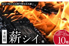 四万十の薪　未乾燥 シイ他(約18～20kg)×10箱　Bnm-09  四万十の薪　未乾燥 キャンプ 薪ストーブ ストーブ 薪割り 割り薪 まき 乾燥 済 アウトドア キャンプ ファイヤー 焚き火 焚火 森林 林業 木 サウナ