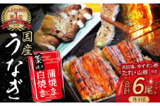うなぎ 藁焼き 白焼き ・ 蒲焼き 各3尾セット【140g x 6尾】Esu-109 冷凍 たれ付き 蒲焼 白焼 国産 鰻 ウナギ うなぎ 蒲焼き 肉厚 土用の丑の日 本格うなぎ 山椒付き 個包装 四万十鰻 おすすめ 小分け