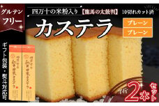 四万十の米粉カステラ【龍馬の太鼓判】プレーン＆プレーン半斤2本セット Bmu-A69 焼き菓子 お菓子  グルテンフリー米粉カステラ 詰め合わせセット 贈答 お祝い お土産 スイーツ 和菓子 米粉スイーツ　米粉菓子 ギフト 