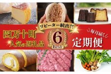四万十町のベストチョイス定期便（全6回）定期便 頒布会 バスクチーズケーキ 豚まん 四万十カヌレ ロールケーキ 焼肉 四万十育ちの地採れ野菜／smnt-12