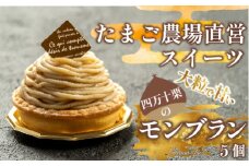 たまご農場直営スイーツ!四万十栗のモンブラン　5個入り Gbn-51 栗 くり クリ ケーキ 洋菓子 お菓子 スイーツ 和スイーツ マロン 和栗 ギフト スイーツギフト 贈り物