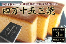 特製米粉かすてら 四万十五三焼 （約250g×3本） カステラ かすてら スイーツ 菓子 洋菓子 ギフト スイーツギフト 贈答 Bmu-78