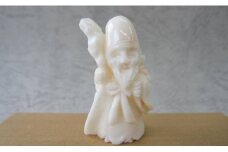 天然白珊瑚　寿老人の彫りの置物