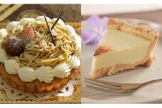 和栗のモンブランタルトと濃厚チーズタルトのセット