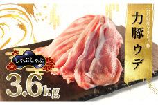 【高知県 大月町産ブランド豚】力豚　ウデ肉3.6kg
