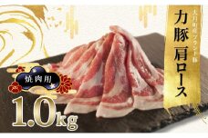 【高知県 大月町産ブランド豚】力豚肩ロース　焼き肉用1kg