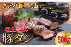 【高知県大月町産ブランド豚】 力豚 極上厚切り豚タン　500g