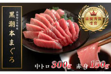 【高知県大月町産 本マグロ】 中トロ・赤身450g