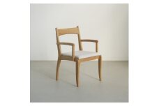 ダイニングチェア　BASIL　肘付　オーク無垢　大川家具(福岡県)【1369488】