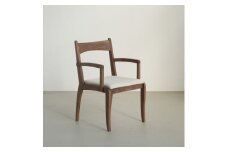 ダイニングチェア　BASIL　肘付　ウォールナット無垢　大川家具(福岡県)【1369489】
