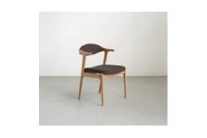ハーフアームチェア　FLUT　オーク無垢　大川家具(福岡県)【1369514】