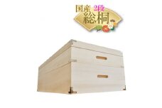 衣装ケース　桐箱2段しおり深型【1373792】