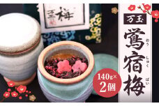 万玉 鴬宿梅 計280g (140g×2個) 梅干し 紀州産南高梅 北九州市