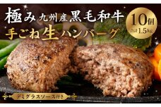 【極み】九州産 黒毛和牛 手ごね 生ハンバーグ 150g×10個 計1.5kg デミグラスソース付き