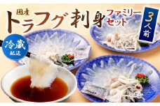 【着日指定必須・年末年始配送不可】国産 トラフグ 刺身 ファミリーセット 3人前 てっさ てっぴ