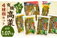 九州名産漬物「有機高菜セット」 合計1.07kg