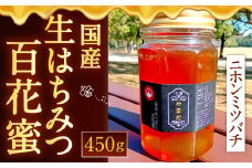 国産 生はちみつ ニホンミツバチ 百花蜜 450g 蜂蜜 はちみつ ハチミツ