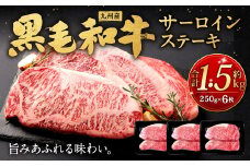 九州産黒毛和牛サーロインステーキ 約1.5kg	(約250g×6枚) 牛肉 国産 ステーキ サーロイン 牛肉 お肉 国産 日本産