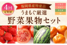 【福岡県産 特産品 年4回定期便】うまうまもぐもぐ 厳選 野菜 果物 セット