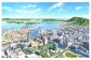 北九州市の地図情報会社のゼンリンが作る「俯瞰図額絵 北九州市/小倉(キャビネ)」