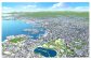 北九州市の地図情報会社のゼンリンが作る「俯瞰図額絵 福岡市 / 大濠公園 (キャビネ)」