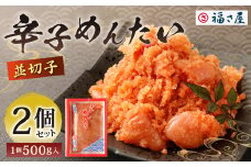 福さ屋 辛子めんたい（並切子）500gx2個セット 計1kg 辛子明太子 明太子 めんたいこ おかず 惣菜 福岡 ご飯のお供 おつまみ 切子 福岡県 北九州市