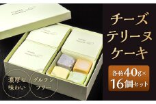 チーズテリーヌケーキ 16個セット 1個約40g 4種類 食べ比べ 西京仕立味噌 八女抹茶 黒ゴマ 黒糖きなこ テリーヌ グルテンフリー 焼菓子 焼き菓子