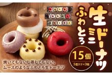 ふわとろ生ドーナツ ミニセット（5個入り×3箱） ドーナツ 生ドーナツ スイーツ 低糖質 冷凍 北九州市