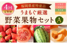 【福岡県産 特産品 年4回定期便】うまもぐ厳選 野菜果物セットA 定期便 野菜 果物 詰め合わせ