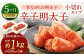 【5ヶ月定期便】 辛子明太子 「昔ながらの明太子」 （小切れタイプ） 約500g×2個セット