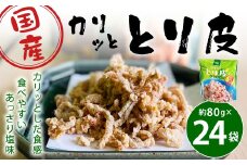 カリッととり24袋入 おやつ 駄菓子 鶏 とりかわ スナック チップス 唐揚げ 常温 福岡 北九州市