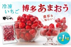 やまや 【濃厚な味わい！】 冷凍いちご 博多あまおう 約1kg 冷凍苺 冷凍イチゴ 苺 いちご イチゴ あまおう