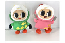 ボートレース福岡のマスコットキャラクター　ペラ坊&ペラ美ぬいぐるみセット