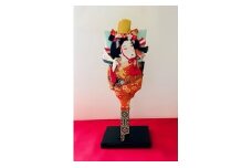 伝統工芸　博多おきあげ(押絵)羽子板「道成寺」