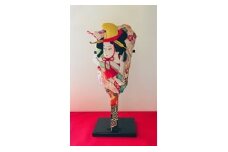 伝統工芸　博多おきあげ(押絵)羽子板「静」