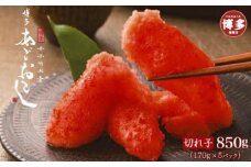 博多あごおとし 辛子明太子切れ子 850g〈170g×5個〉 大容量 冷凍 めんたいこ 明太子 辛子明太子 あごおとし 切れ子 博多 明太 博多 明太 魚卵 海鮮 人気 便利 おすすめ ランキング お取り寄せグルメ ご飯のお供 お土産 九州 博多名物 福岡