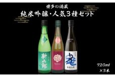 福岡の酒蔵　杉能舎　純吟三選セット　贈答箱入り