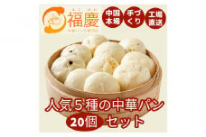 【福岡市】人気5種の中華パン 20個セット