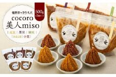 【福岡市で作られた】COCORO美人MISO（大豆）（黒豆）（緑豆）（ひよこ豆）（小豆）