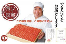 【特別限定品】希少国産卵のできたて辛子明太子240ｇ（無凍結）