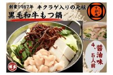 博多の名物!!創業1987年老舗和牛もつ鍋　醤油味　4、5人前
