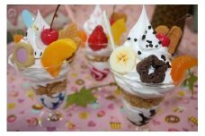 食品サンプルの【博多パフェ作り体験】
