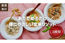 【博多発祥の薬膳食養生】素材にこだわった冷凍玄米リゾット3種セット　簡単湯煎またはチンするだけ