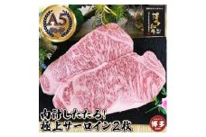 肉汁したたる 極上 サーロインステーキ２枚 (合計500g) 博多和牛A5ランク