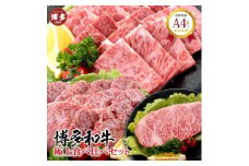 福岡県産 黒毛和牛A4ランク以上の博多和牛！ 極上食べ比べセット